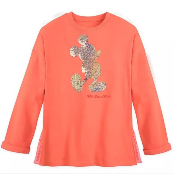 Mickey Mouse Sequined Disneyland Sweatshirt Pullover Size 2X 18 20 - Picture 1 of 5